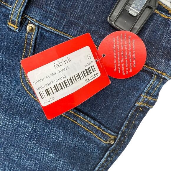 SPANX Flare Midnight Shade Jeans Pull On Stretch Size S Slimming Tummy Control - Picture 5 of 9